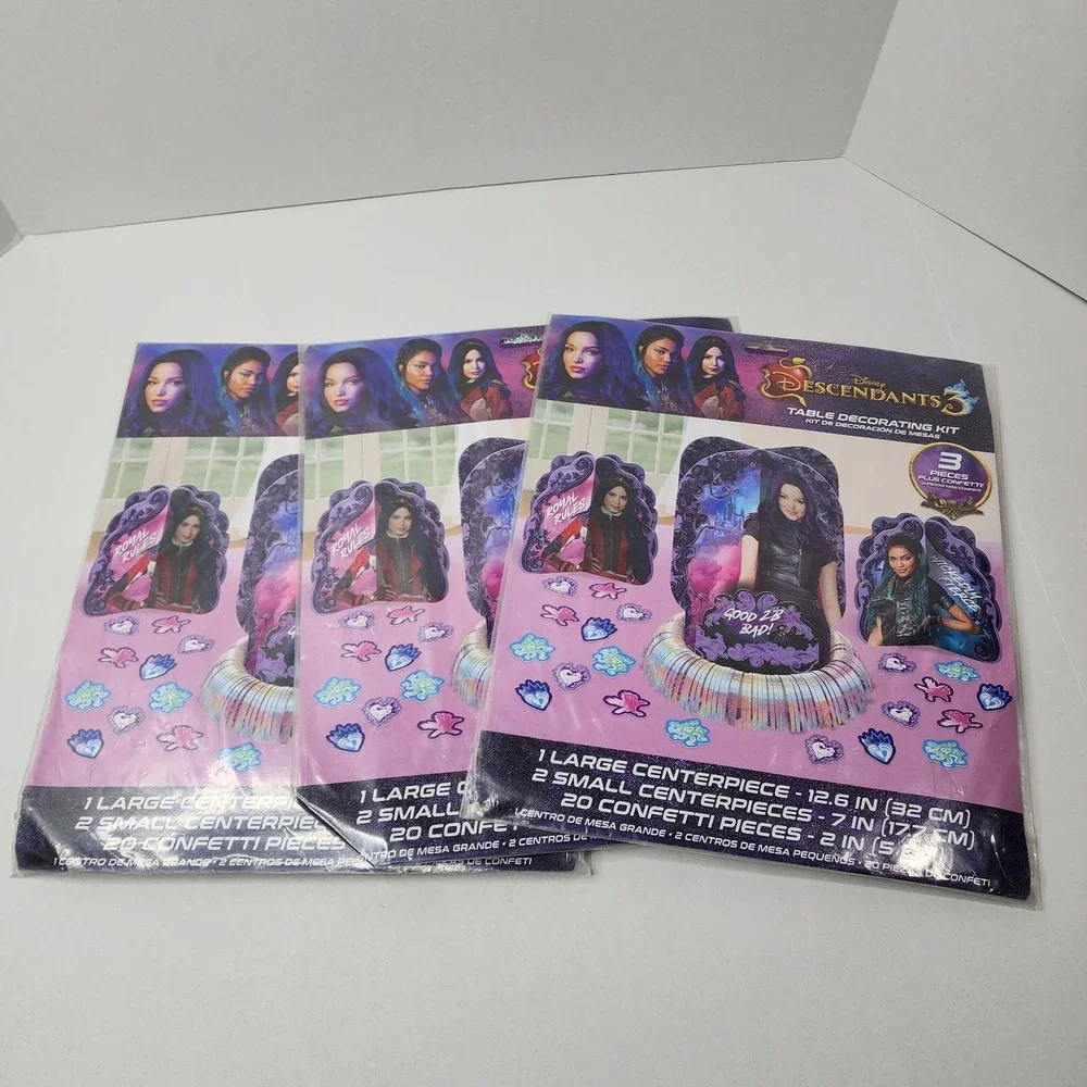 Descendants 3 Table Decorating Kit Lot 3 Girls Birthday Party Supply Centerpiece